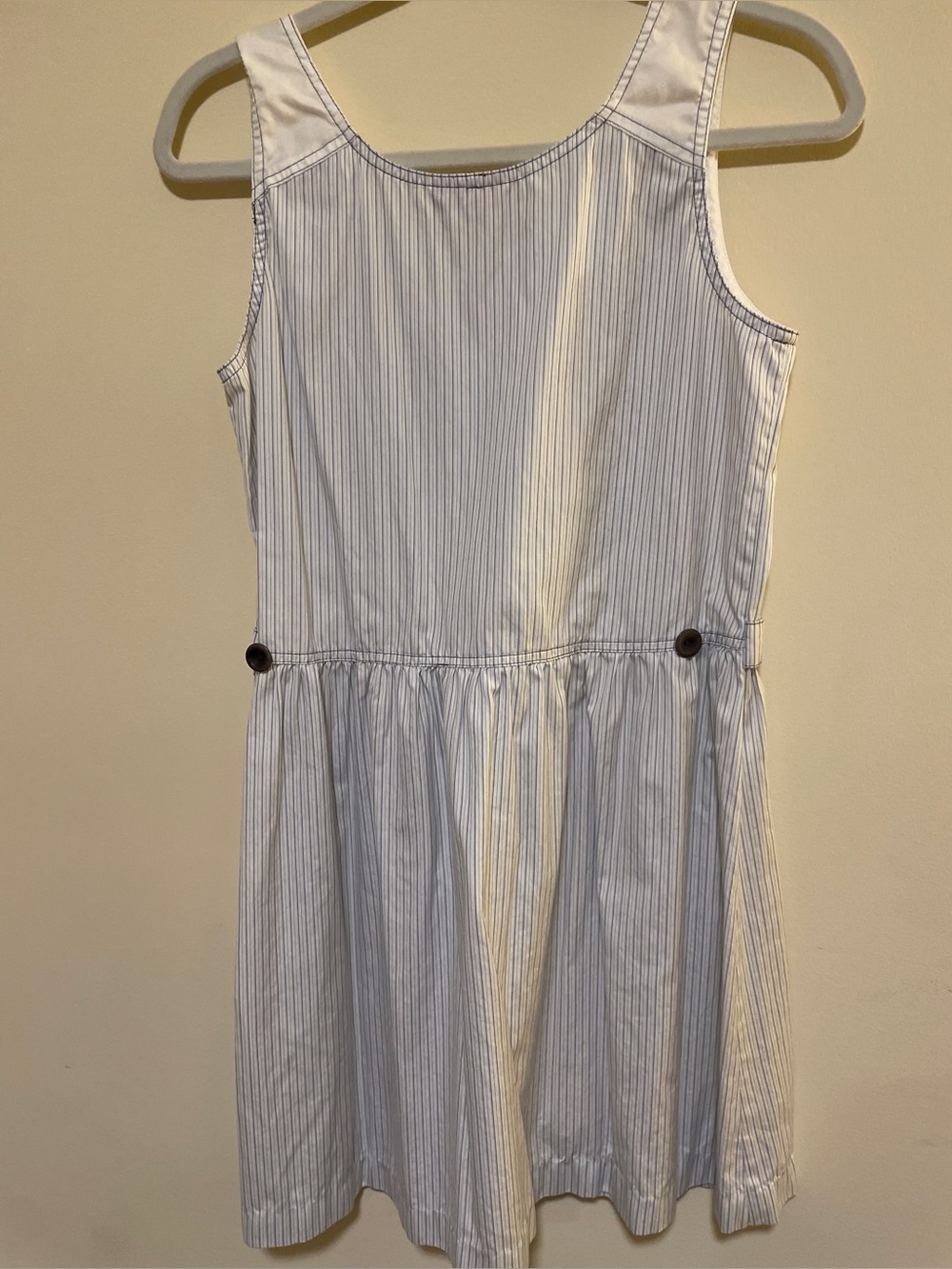 Women’s White & Blue Pinstripe Sundress
